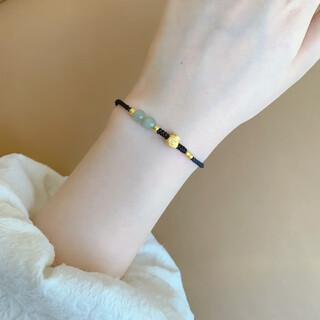 Caox999 pure gold lucky bag bracelet gold transfer beads for women to give to girlfriend chinese valentine's day gift to wife main image bracelet