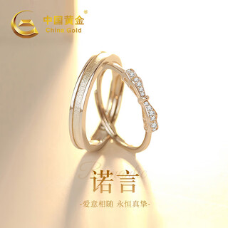 Chinese gold fugitive princess couple ring pair of proposal silver rings girl birthday gift girlfriend wife wedding anniversary promise bow ring engraved greeting card
