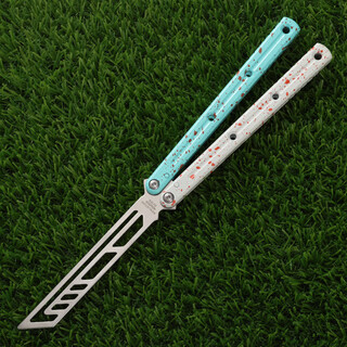 Borderless siren v3 ceramic gradient color splash ink training knife practice blade 7 series glass static model ceramic white blue white blade