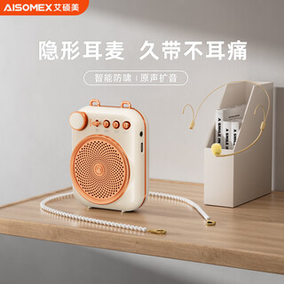K19 little bee amplifier teacher's special female teacher teaching invisible microphone outdoor tour guide shopping guide explanation portable small speaker speaker - white