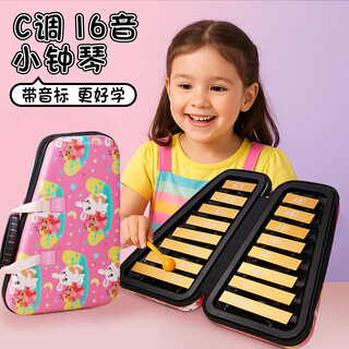 Qiangu small carillon children's beginner kindergarten aluminum piano percussion instrument boys and girls toys hand knocking piano holiday gift