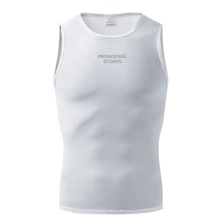Oimg cycling jersey sweat-absorbent cycling vest underwear men's road cycling bicycle bottoming shirt sleeveless vest white pas vest l