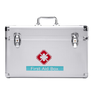 Weijian aluminum alloy medical box household multi-functional multi-layer medical box with lock large family 16 inches