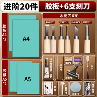 Marley pigmento de tinta de impresión, tinta de impresión negra especial, pigmento de impresión aceitoso, herramienta de bloque de madera, material artístico, tablero de pegamento, juego de 20 piezas