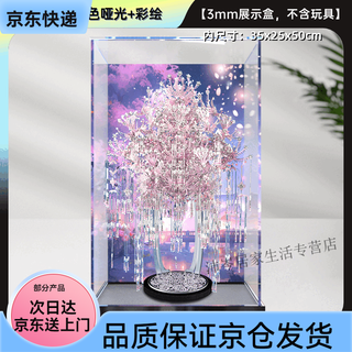 Sailotou fendai twenty-two phoenix crown dust cover suitable for pinku pink crown pink storage display box transparent 35x2 high booth black matte + painting