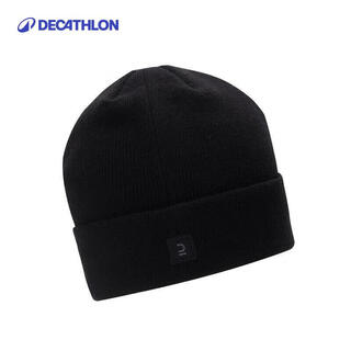 Decathlon knitted hat cycling hiking running outdoor sports hat breathable wool wilderness adventure warm black-4408950