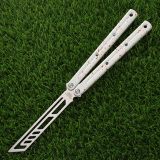 Borderless siren v4 high-quality ceramic coating double non-blade novice static model toy decompression toy splash ink white handle white blade square head