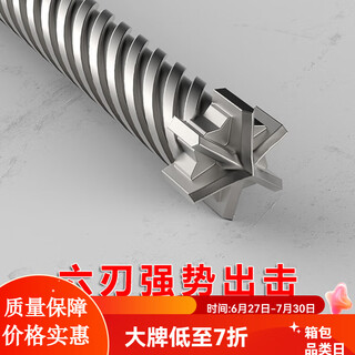 Jinsheng reinforced concrete special drill bit for cutting iron like mud six-edged drill bit for steel bridge planting square handle six-edged 18*200