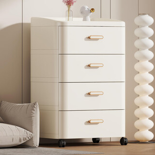 Vangels drawer-type storage cabinet snack storage box integrated wall-side balcony debris floor-standing five-bucket toy storage shelf 5-layer free base + pulleys free choice of installation 42cm surface width丨large size