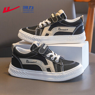 Pull back children's shoes boys' canvas shoes 2025 new spring and autumn black breathable lightweight children's shoes children's sports shoes black/meter 25 inner length 16.5/foot length 15.5