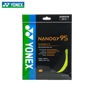 尤尼克斯（YONEX）YY尤尼克斯羽毛球线BG99线98 BG95羽拍线YONEX球线耐打 95 荧光黄 兼顾弹性耐用