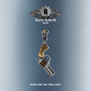 Rock&ride hand of rebirth pendant 925 silver men's pistol necklace european and american retro gift for boyfriend single pendant (hand of rebirth)