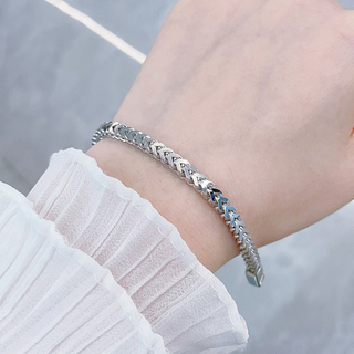 Platinum bracelet men's boutique pt950 platinum keel bracelet, wide, thick, fashionable and elegant, no invoice, gold weight 27.01g, length 16.5cm