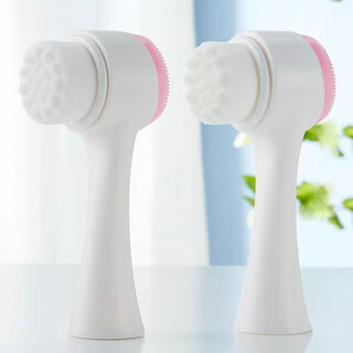 Fun tools facial washing brush soft-bristled facial cleansing instrument double-sided facial brush cleansing brush manual facial pore deep cleaning artifact blackhead device double-sided facial washing brush pink + pink