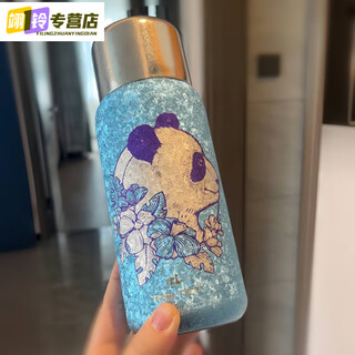 Miehone oberton titanium cup pure titanium panda cup insulated cup titanium cup high-end gift large capacity full titanium cup colored titanium panda cup 450..ml gift box sf express