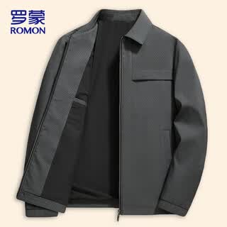 Romon executive jacket men's autumn and winter business professional jacket trendy young and middle-aged dad top gray xl