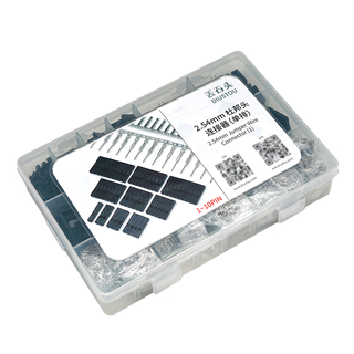 Throwing stones 2.54mm pitch dupont line plastic shell jumper connector kit dupont shell 1~10p male and female terminal block combination single row plastic shell kit 1 box