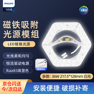 Philips (philips) ceiling lamp wick led lamp panel lamp panel modification module wick 36w white light (6500k) diameter 217.5mm