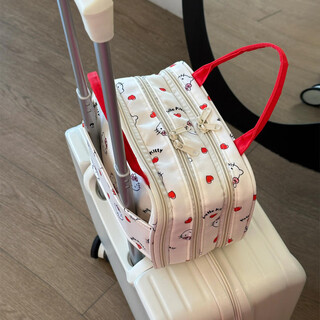 Pick-up cat cosmetic bag can be hung in the suitcase. cute kitty partitioned cosmetic bag 2025 new large-capacity portable storage kitty partitioned cosmetic bag can be hung in the suitcase.