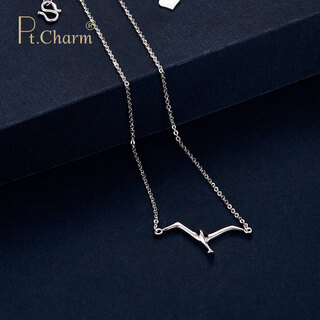 Libiao platinum necklace pt950 seagull set chain women's clavicle necklace platinum pendant platinum set chain gift set chain authoritative national inspection certificate spot 3.52g