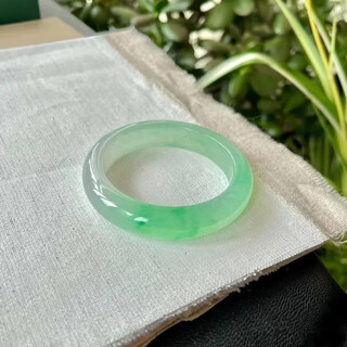 Falria myanmar ice jade bracelet jade bracelet royal princess floating flowers many yang green glass ice transparent jade jade bracelet 55-56mm
