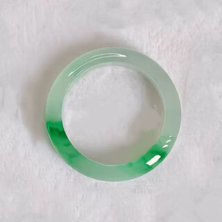 Ice type floating green flower jade bracelet burmese old pit a goods high ice positive circle imperial concubine jade bracelet women's jade bracelet