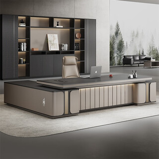 Litang light luxury short cabinet boss office desk and chair combination high-end ceo office leadership furniture manager single atmosphere desk 1.6 meter boss desk (single side cabinet) + boss chair