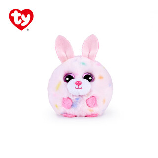 TY毛绒玩偶安抚陪伴儿童礼物网红萌宠沙包玩具草莓-泡泡粉兔42555