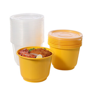 Meiya convenient lunch box 1000ml round lunch box (8 pieces) random color