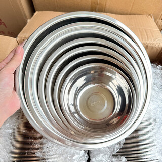 Yiyipai food-grade stainless steel thickened multi-purpose basin canteen soup bowl household vegetable basin for beating eggs and rice bowl thickened 316 stainless steel soup plate 16cm