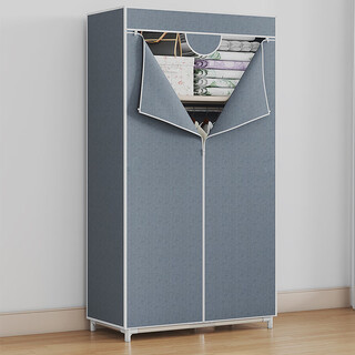 蜗家简易衣柜卧室布衣柜加厚组装衣橱衣服收纳柜出租屋宿舍布衣柜