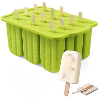 Sailoto ice cream mold ice cream popsicle homemade ice cubes frozen to make popsicle ice cream 2-pack ice cream mold green free root wood