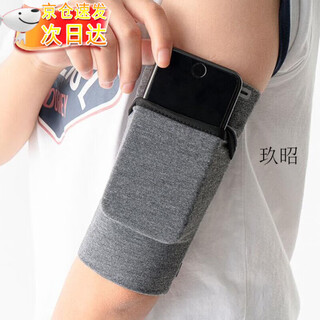 Zhizhou running sports mobile phone arm bag for men and women, outdoor fitness equipment arm bag armband, gray