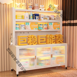 New baby feeding table storage cabinet large capacity baby items table bedside storage floor with moving rollers seagull white door-to-door height 188 long 120 wide 42 hollow five doors under the 6th floor