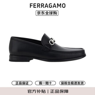Ferragamo summer breathable genuine leather men's classic buckle business leather shoes low heel 02a881686084 bonded warehouse black 43 =9