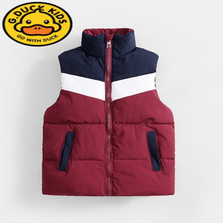 G.duckkids children's vest boys and girls winter kindergarten school uniforms customized vests warm vests baby jackets fashionable waistcoats e27-red 150 recommended height 140-150cm age 9-10 years old