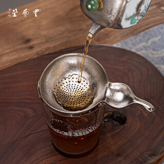 Yunshu yunyitang yunshu yunyitang pure silver 999 pure handmade tea filter filter tea tea accessories pure titanium tea drain gourd pure titanium gourd tea drain