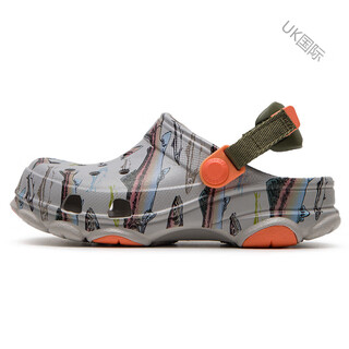 Crocs children's crocs summer new outdoor sports beach shoes cartoon fish print big children's sandals slippers 210032-1ft/main image 28-29