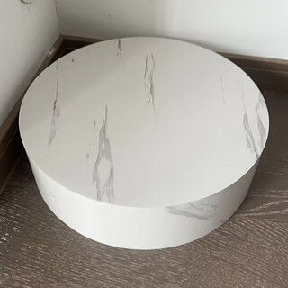 Air conditioner base heightening bracket is suitable for haier universal square and round vertical cabinet bracket mat round table diameter 50 height 10 imitation white marble pattern