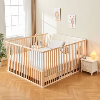 Qiaolio (qiaolio) xiaobaole home bed fence guardrail tatami baby anti-fall 1.5*2.0 meters three-sided u-shaped with door trap