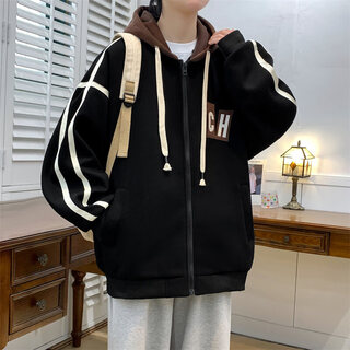 Song hill spring and autumn youth hooded jacket new cardigan boys baseball jacket college style casual student top