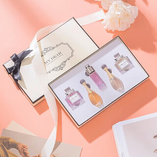 D&fq version sample perfume gift box gift set for women's eau de toilette on chinese valentine's day for girlfriend, best friend, wife, di gold five-piece set