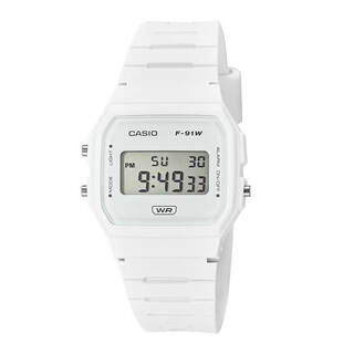 Casio casiof91w watch men and women retro small square black watch student watch f-91wb-7a