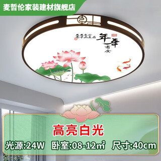 Vinoa bedroom lamp 2024 new led ceiling lamp super bright living room lamp headlight chinese study lamp restaurant lamps collection black frame round 40cm white light 24 watts bedroom