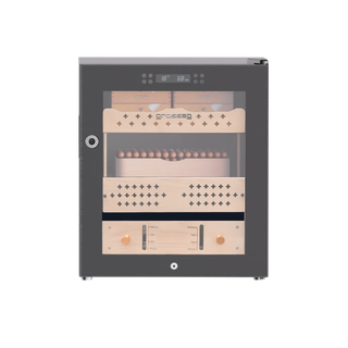 Grossag monsoon series compressor cigar cabinet intelligent constant temperature and humidity humidifier cedar wood shelf wifi version 48 liters can be embedded black 70l
