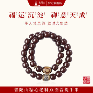 Putuo mountain bodhi bracelet men's double circle old material jade bodhi root bracelet women's buddha bead plate playing couple birthday gift