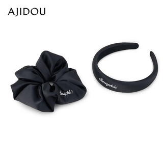 Ajidou ajidou headband 520 birthday gift fashionable floral headband large intestine hairband for girlfriend and wife black