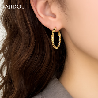 Ajidou ajidou earrings, small sugar cubes, french earrings, small square earrings, light luxury and high-end birthday gifts for your girlfriend