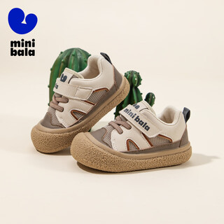 Minibala 25th autumn new wide toe baby toddler shoes velcro children's casual shoes soft sole men's and women's baby shoes