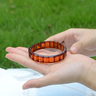 Her generation natural beeswax amber bracelet hand brand bracelet russian old beeswax for men and women with certificate (761463) 10.33 grams, one item, one certificate